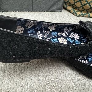 Tory Burch Black Sequin Loafers